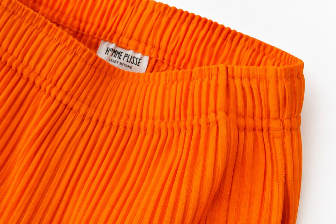 Neon Orange Homme Plisse Issey Miyake Pleated Pants, 2
