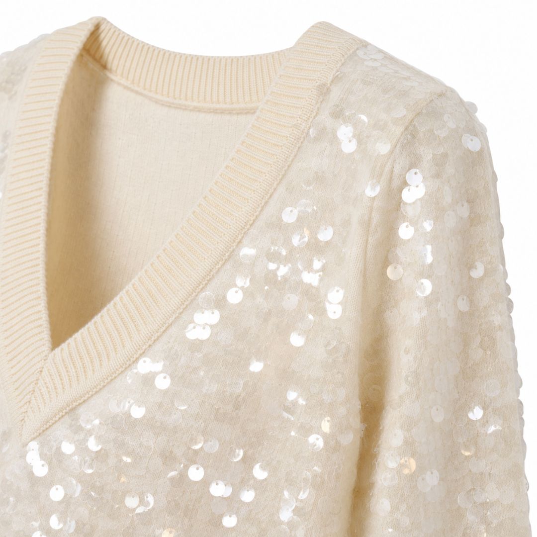 Milly sequin v neck sweater
