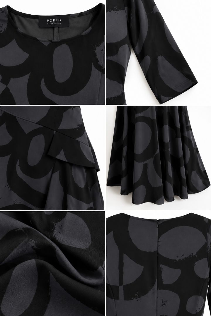 Porto geometric shift dress