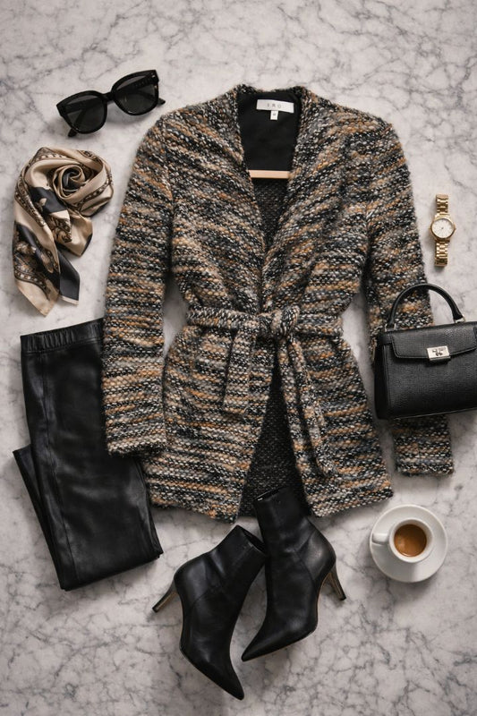 brown IRO Paris wrap jacket knit, 40 EU