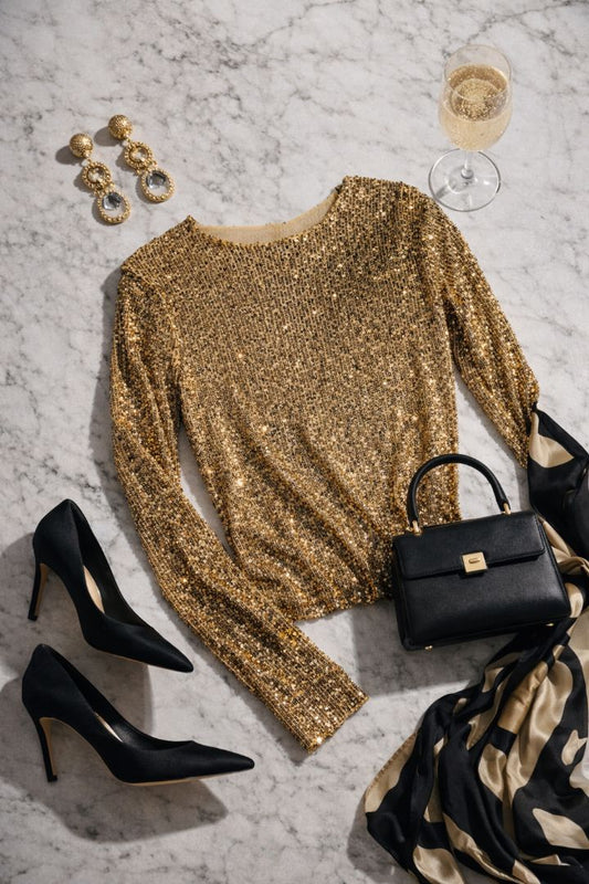 gold Free People embelished top