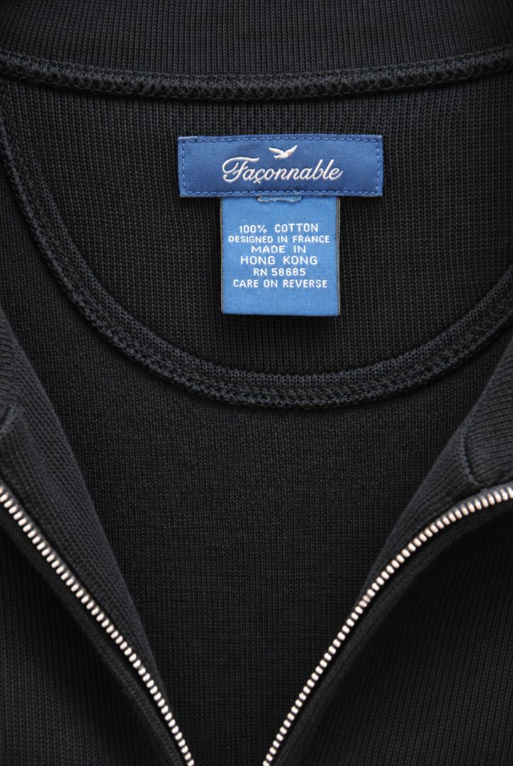 Faconable cotton full zip up