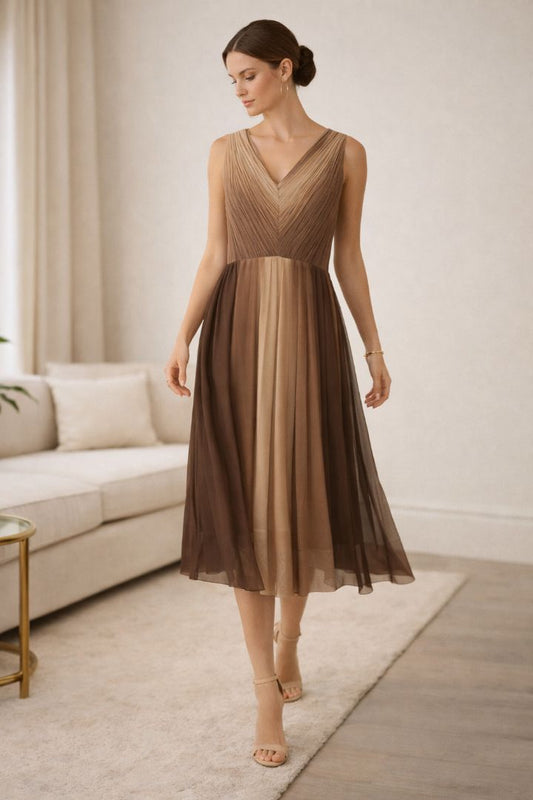 ombre brown Talbots ombre dress