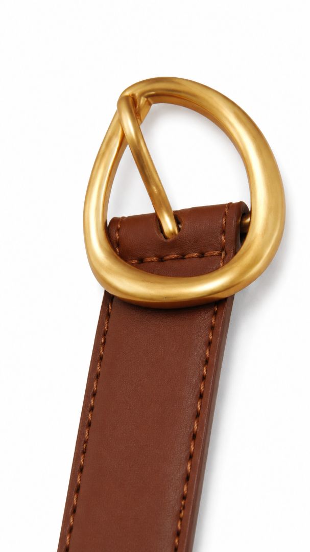 MW brown belt gold buckle, S, M, L, & XL