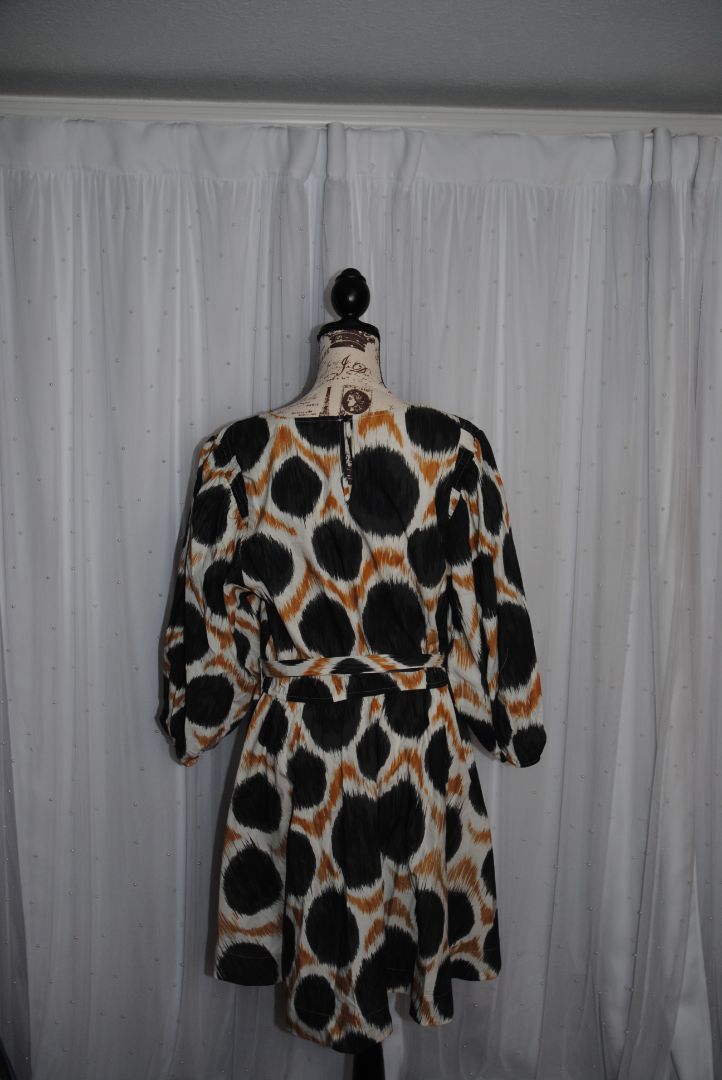 black and yellow anthropologie/ MAEVE Maeve destin mini dress NWT, XL