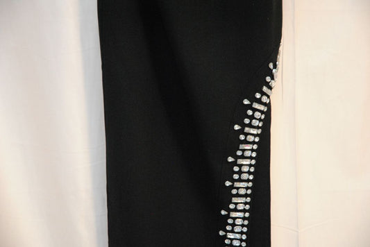 black CINQ À SEPT sammy gown slit, 2