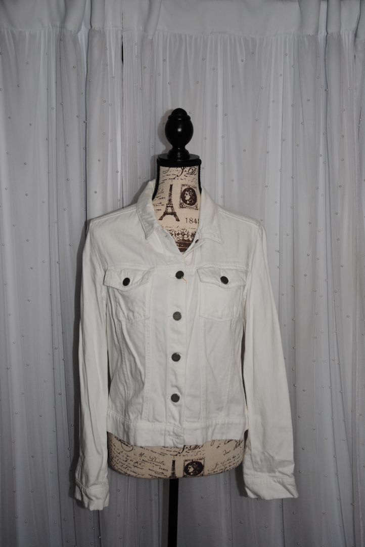 white Paige Paige white denim jacket, M