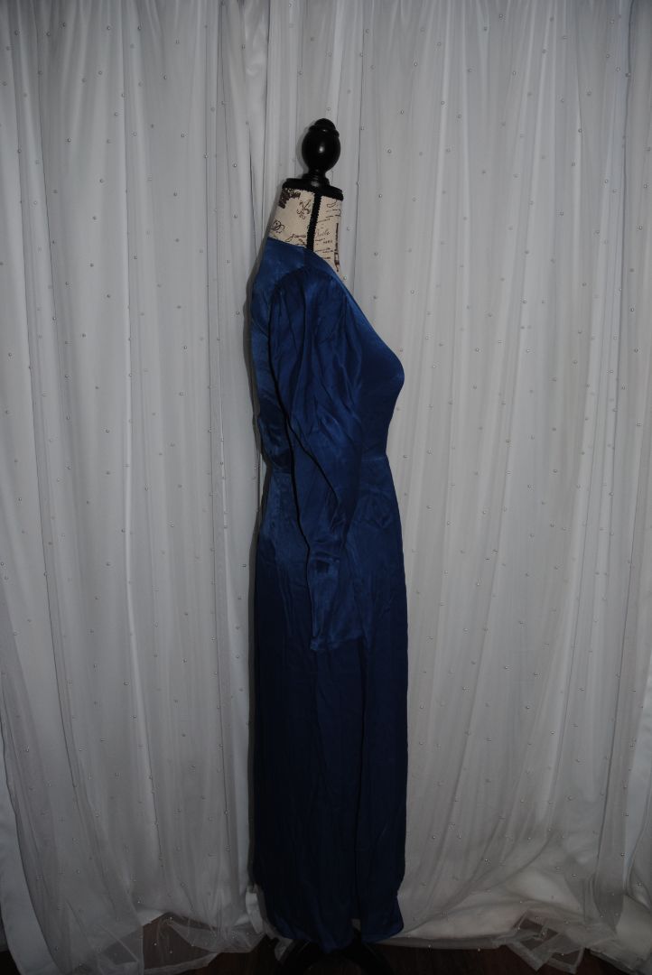 Blue Bright Paris Atelier & Other Stories V-Neck Wrap Dress NWT, XS