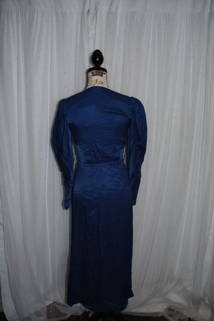 Blue Bright Paris Atelier & Other Stories V-Neck Wrap Dress NWT, XS