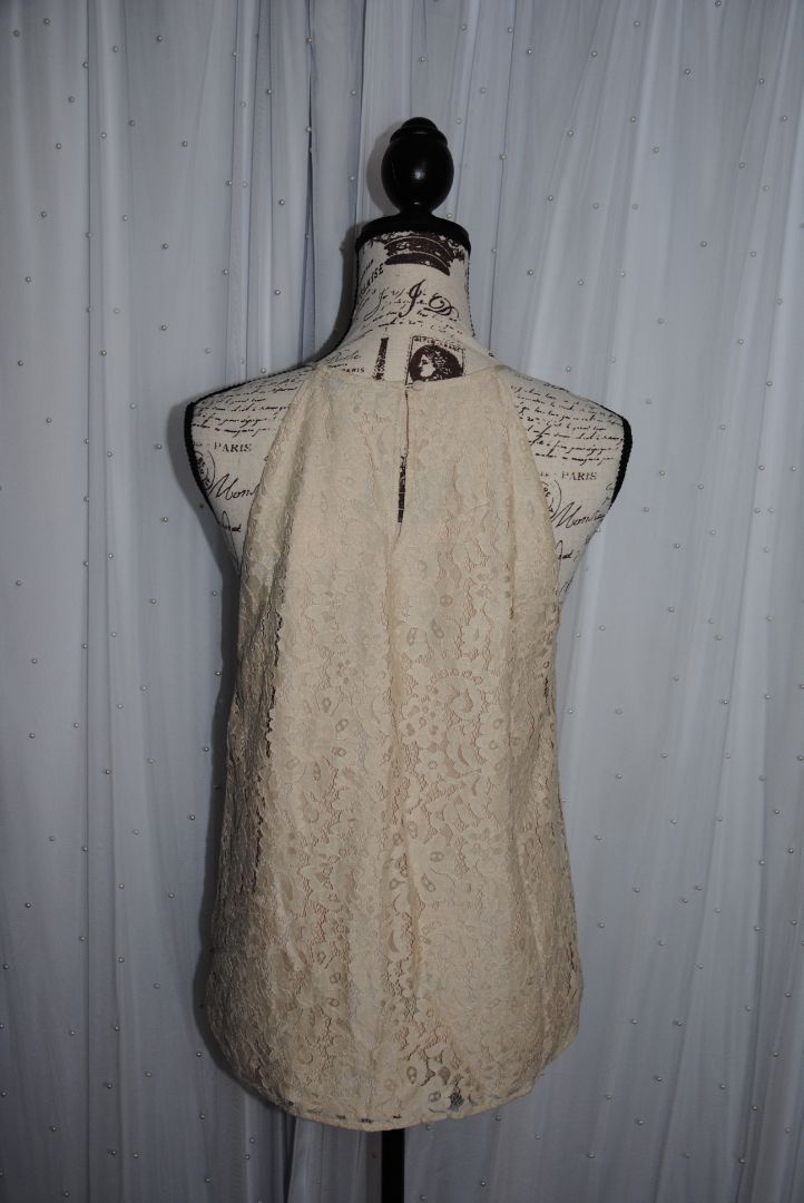 mushroom Joie Lace tank lined NWT, M