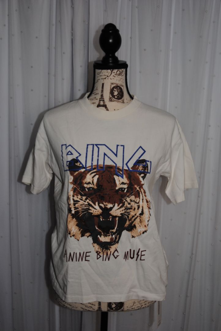 white Anine Bing Anine Bing Tiger Logo T-Shirt, XS