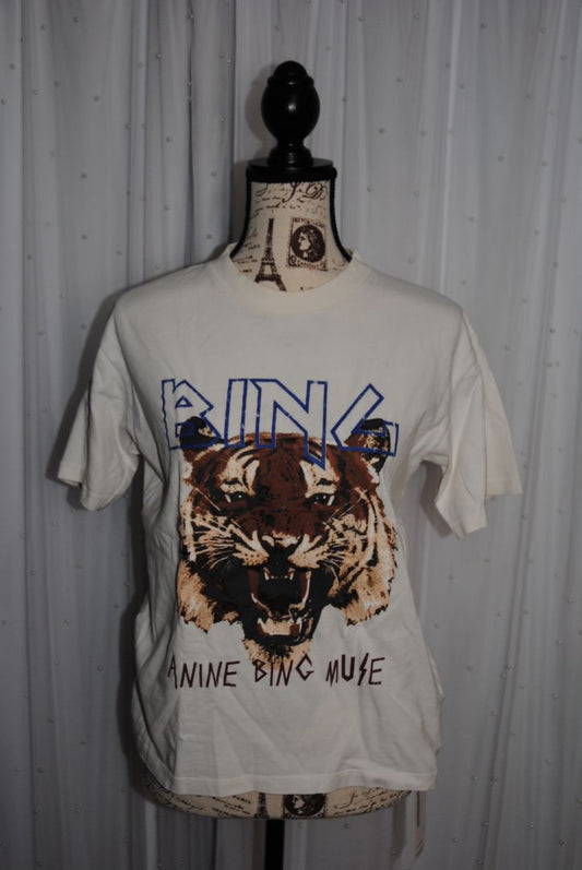 white Anine Bing Anine Bing  Tiger Logo T-Shirt, XS