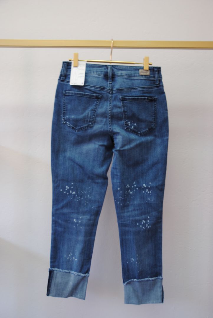 denim Seven for all mankind Slim Straight Cuffed Jeans, 4