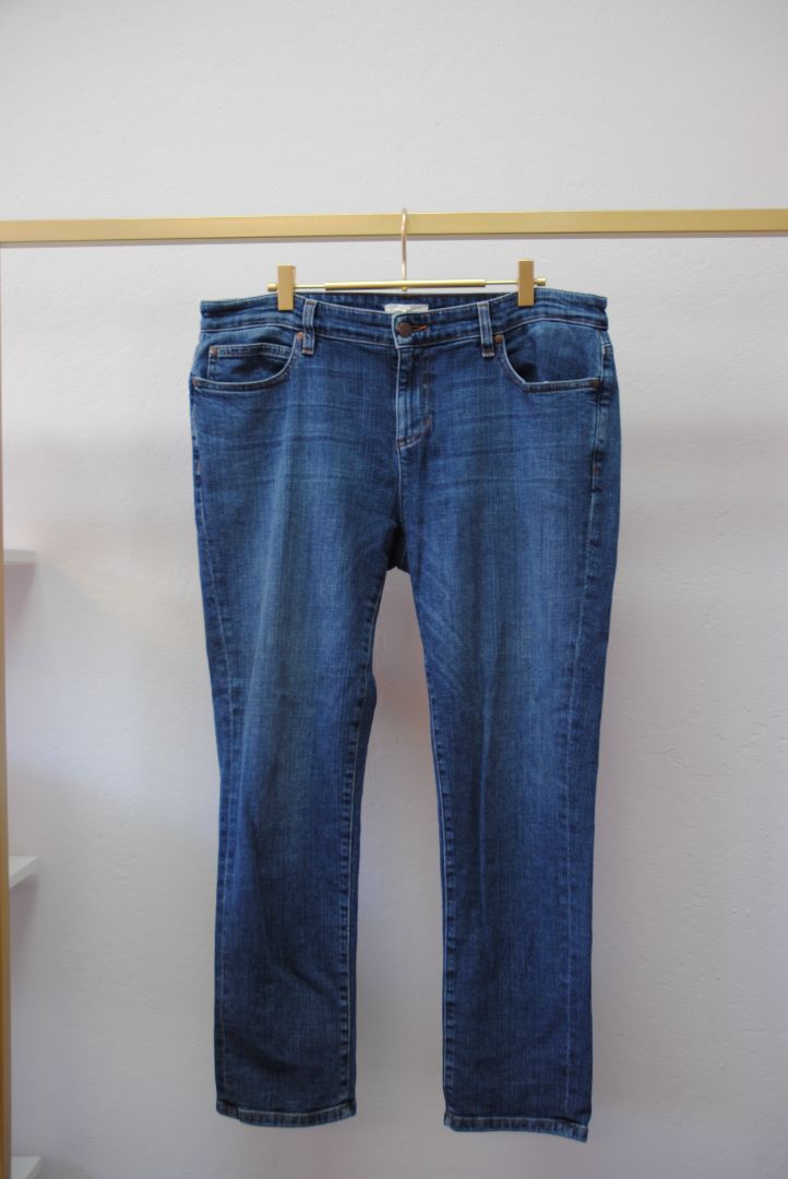 denim Eileen Fisher High Rise Straight Leg, 12P