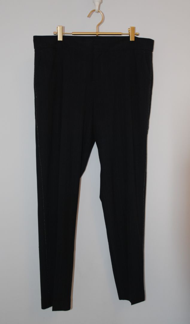 black Ecru pinstripe pants, 10