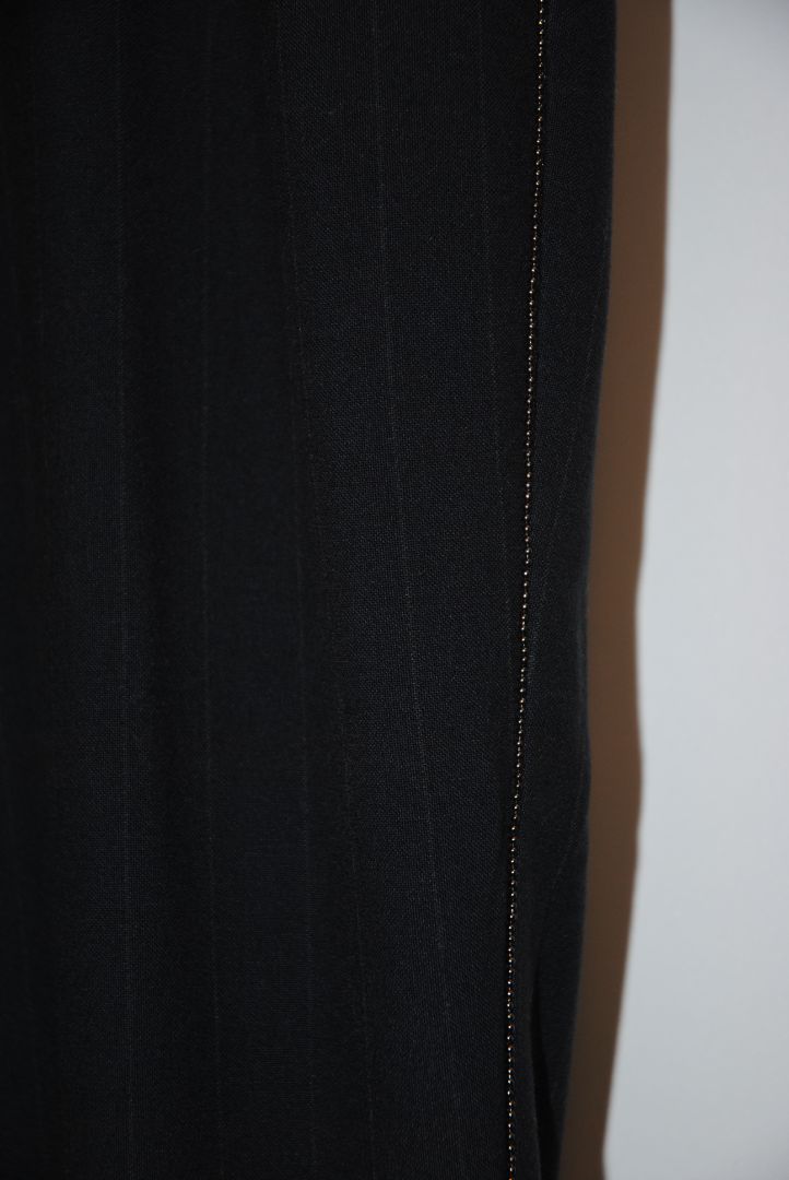 black Ecru pinstripe pants, 10
