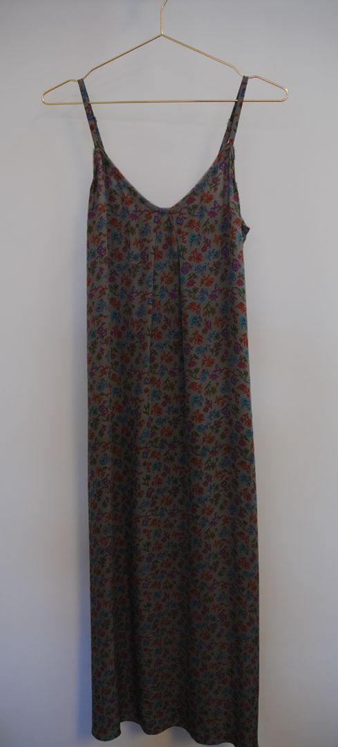 grey multi Vince floral dress, XS