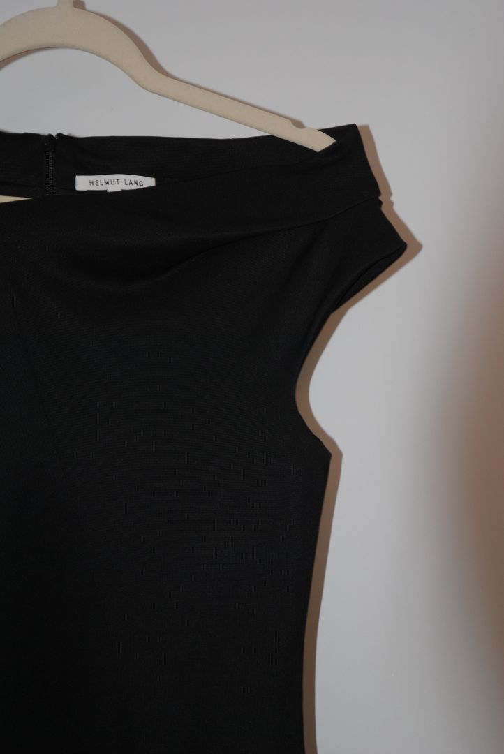 black Helmut Lang midi dress, 6