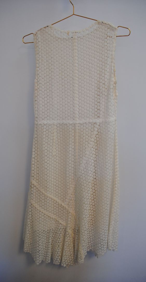 white Elie Tahari sleeveless dress, 6
