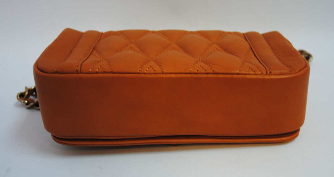 tan Valentino Milano milano quilted flap shoulder bag, Length: 9.5 in Height: 6.5 in Depth: 3 in Strap Drop (Double): 11 in Strap Drop (Single/Crossbody): 21 in