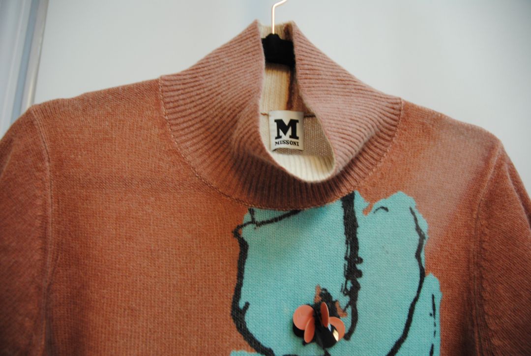 blush M Missoni Floral embellished short sleeve, M