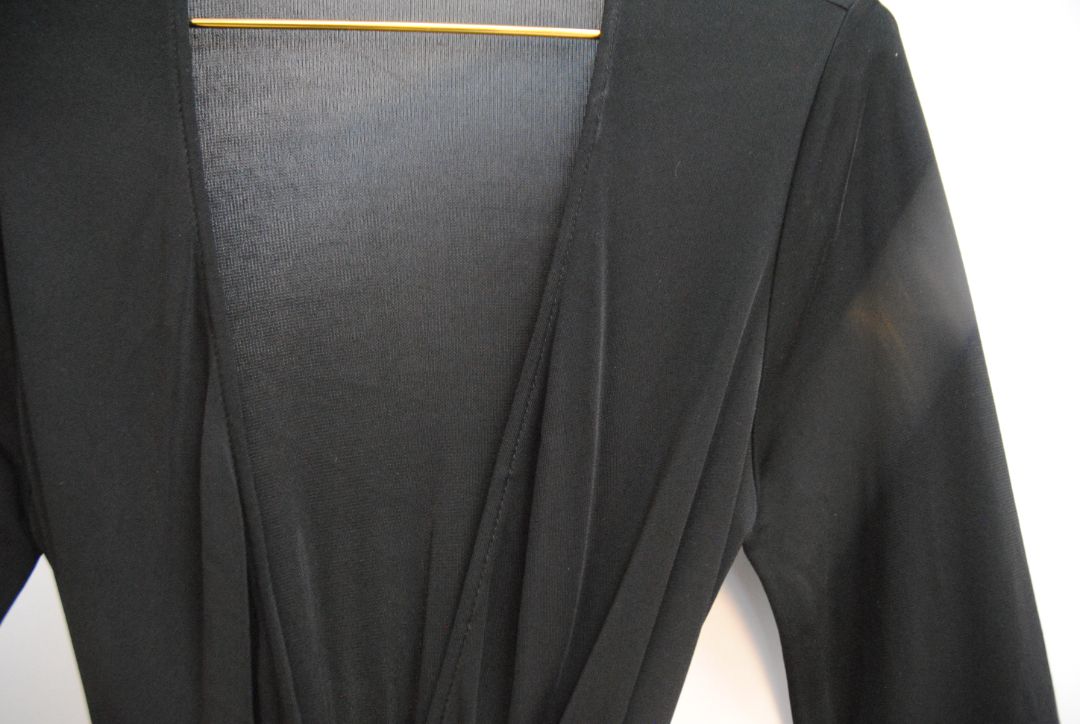black Diane von Furstenberg jersey wrap dress, 8