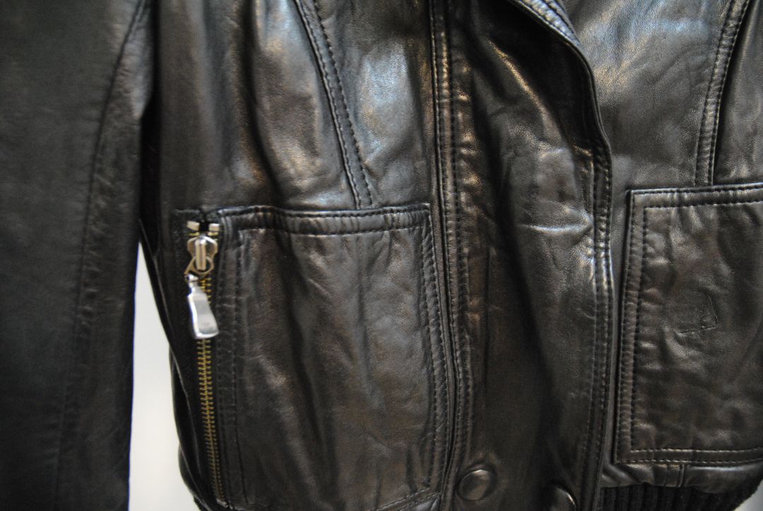 black Ted Baker bomber jacket with ribbed knit trim, 2 EU / US 6