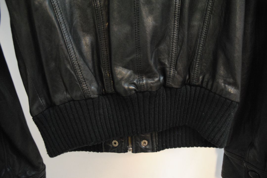 black Ted Baker bomber jacket with ribbed knit trim, 2 EU / US 6