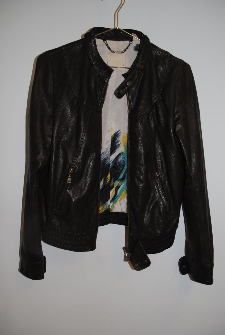 black Ted Baker moto jacket, EU 2