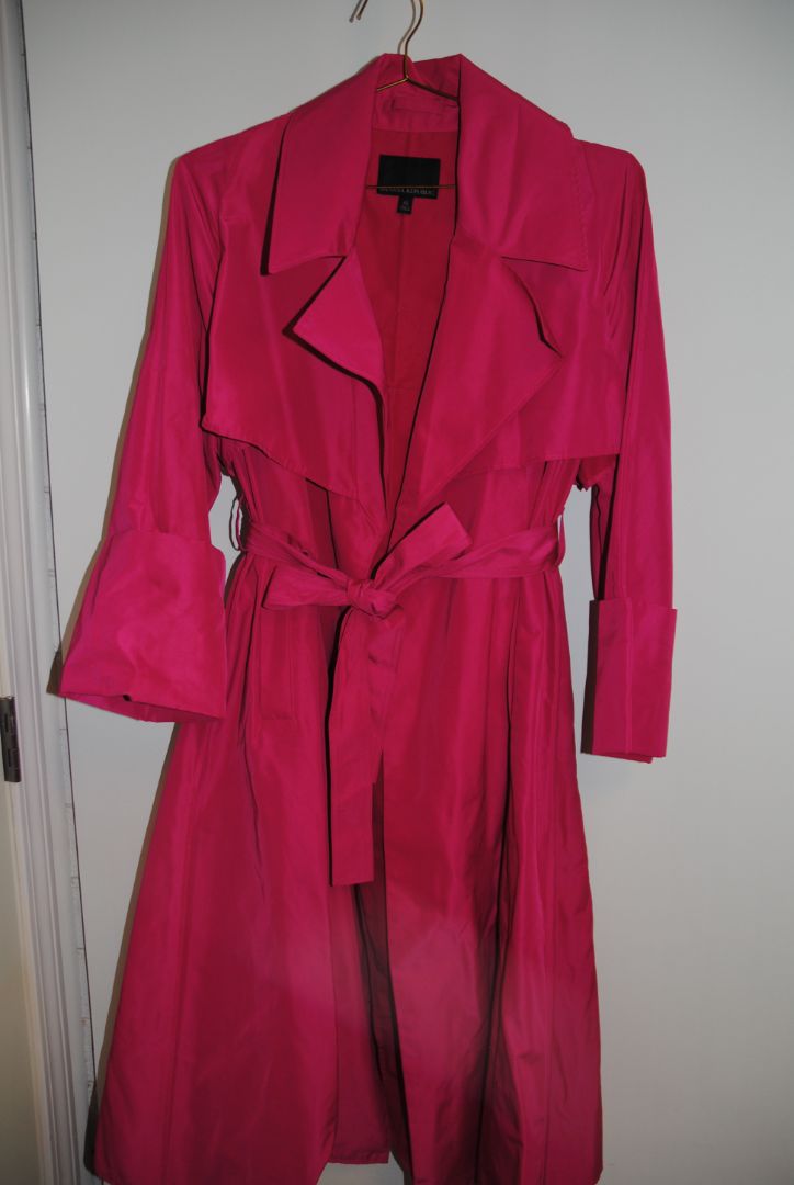 Fuschia Banana Republic rain coat, xs