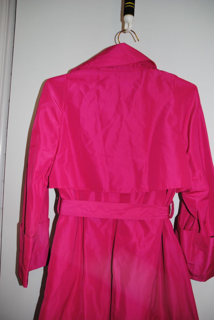 Fuschia Banana Republic rain coat, xs