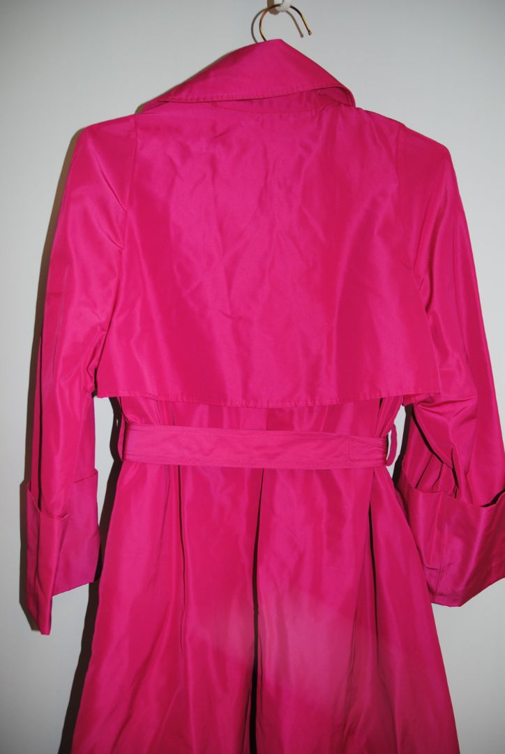 Fuschia Banana Republic rain coat, xs