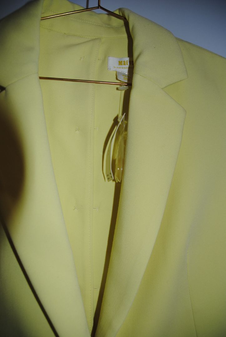 lemon yellow Maeve tailored blazer, 4/6
