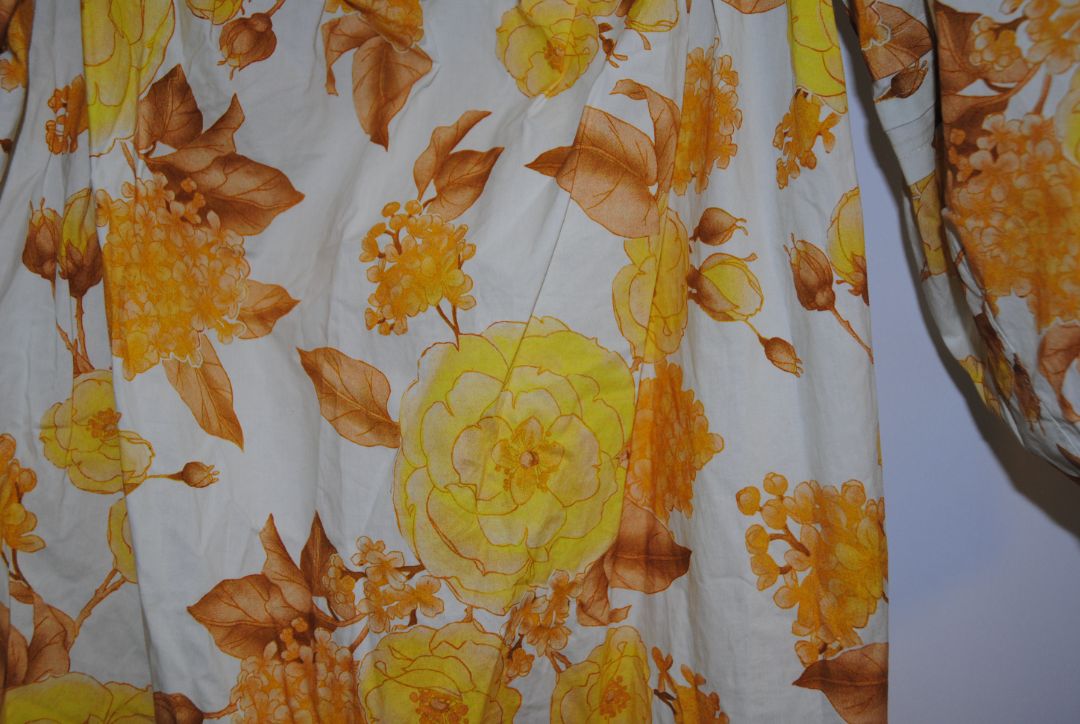 yellow floral BA&SH off shoulder dress, M/L