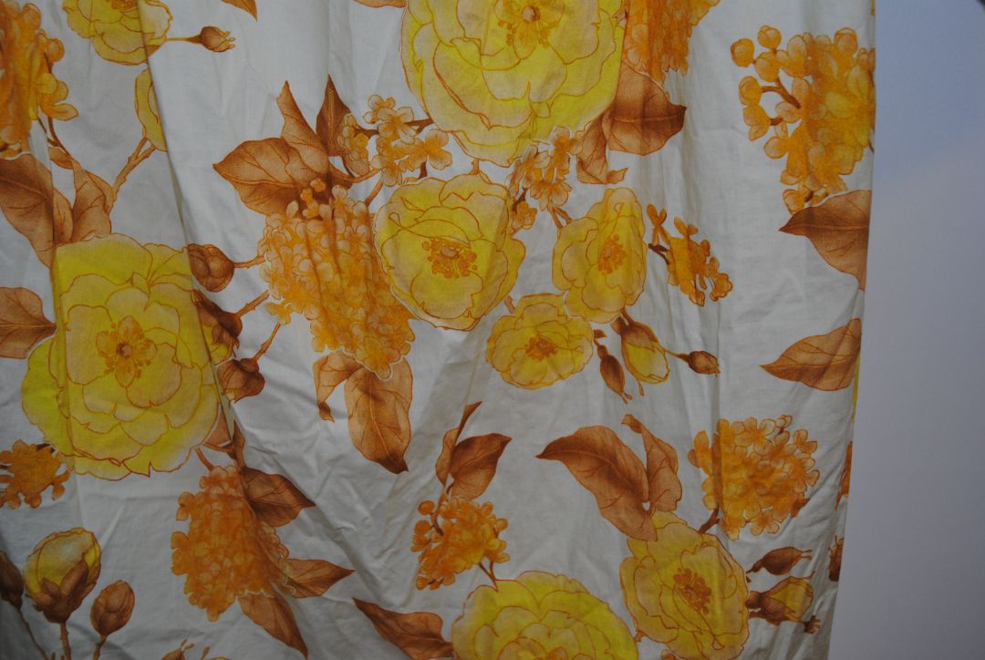 yellow floral BA&SH off shoulder dress, M/L
