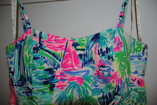 multicolor Lilly Pulitzer sea view mini dress, 4 S