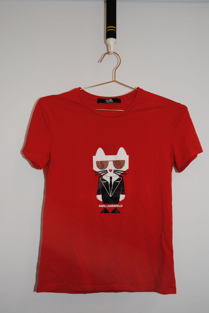 red Karl Lagerfeld t-shirt, XS