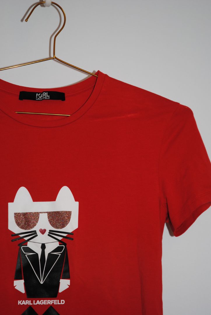 red Karl Lagerfeld t-shirt, XS