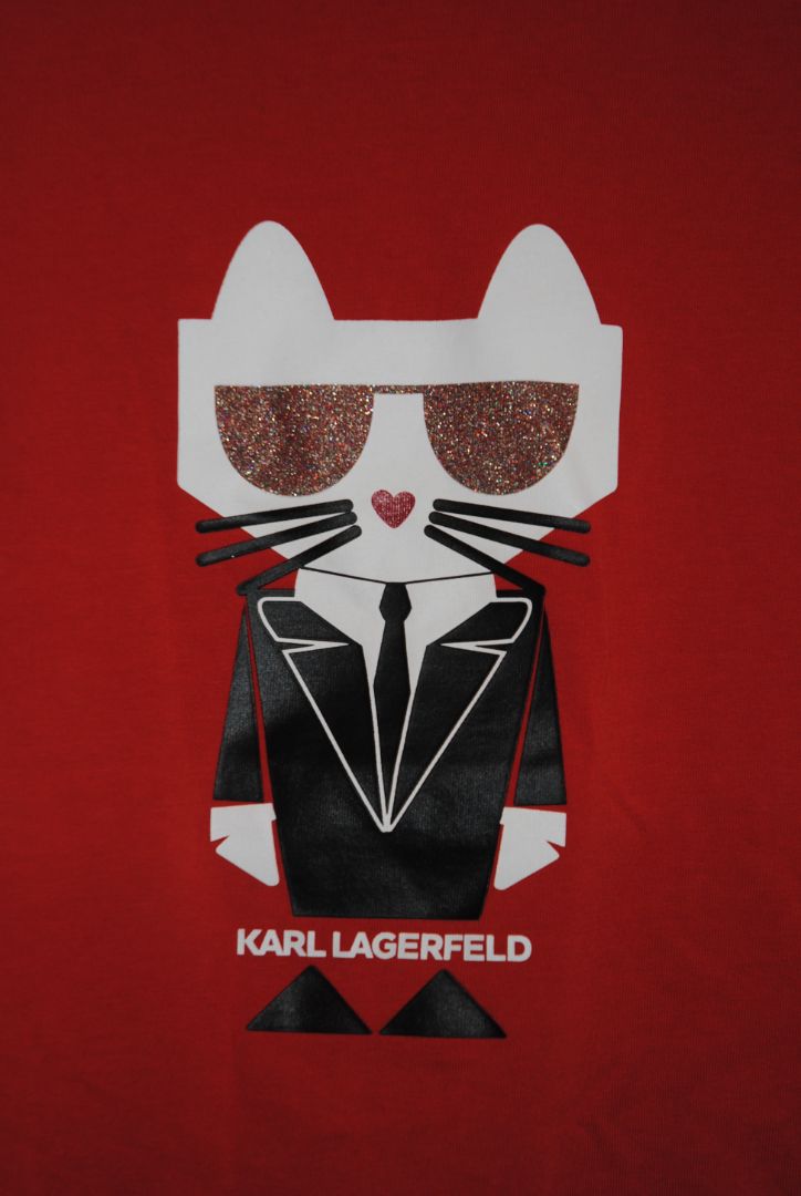 red Karl Lagerfeld t-shirt, XS