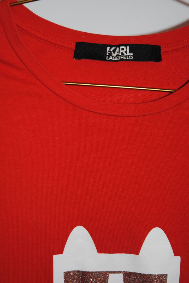 red Karl Lagerfeld t-shirt, XS