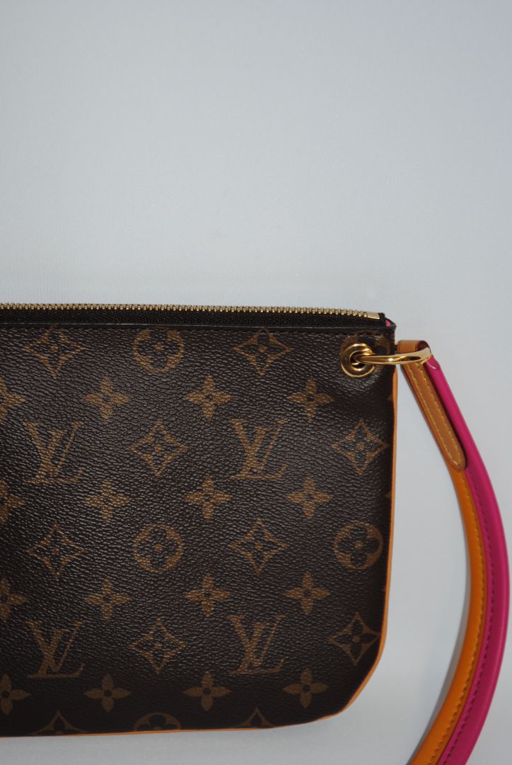 monogram + fuschia + yellow Louis Vuitton rare cross body monogram, Length: 9.8 in Height: 5.9 in Depth: 1.5 in Strap Drop: ~19β21 in (non-adjustable)