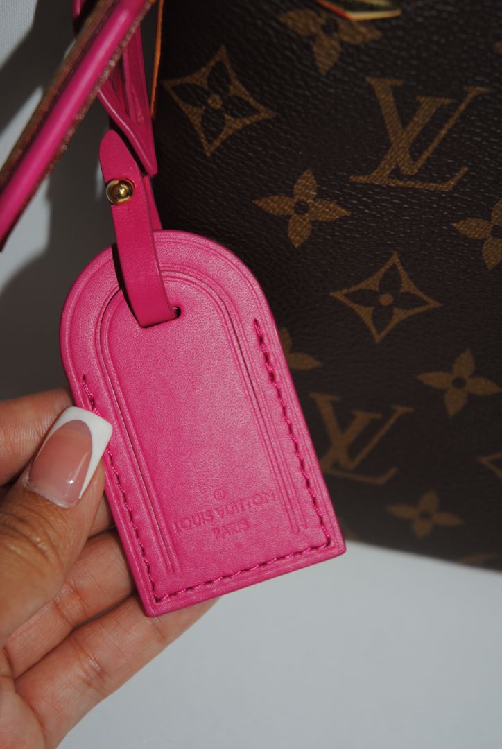 monogram + fuschia + yellow Louis Vuitton rare cross body monogram, Length: 9.8 in Height: 5.9 in Depth: 1.5 in Strap Drop: ~19β21 in (non-adjustable)