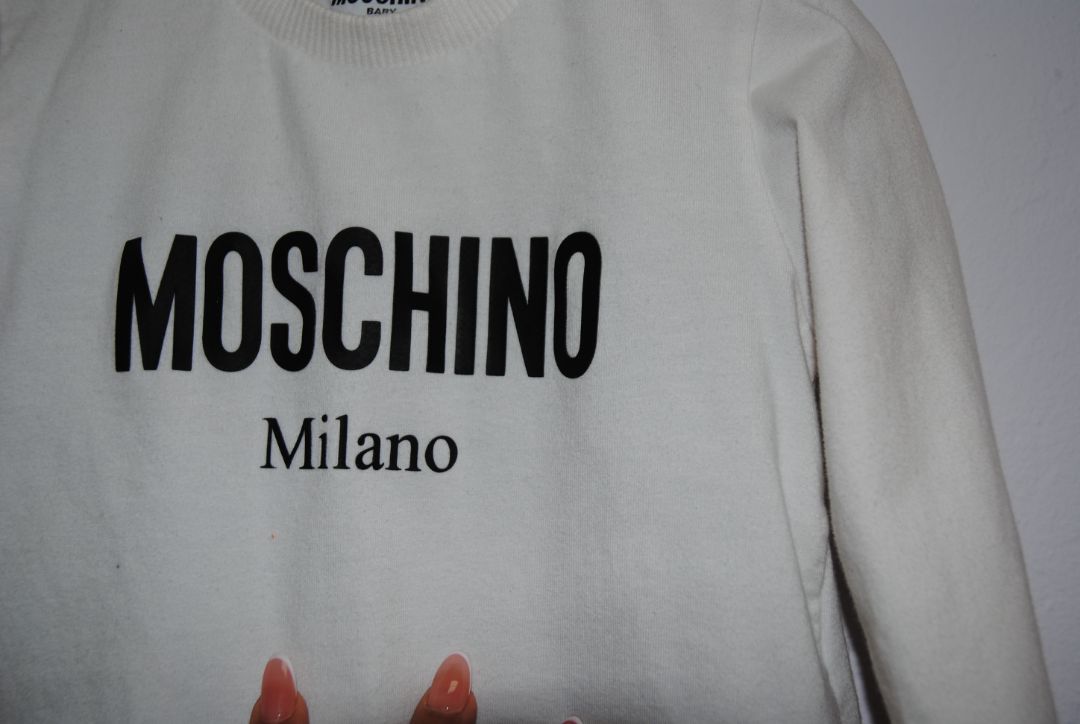 black and white Moschino Kids 2 piece sweats, 18-24 months