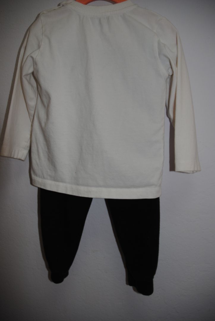 black and white Moschino Kids 2 piece sweats, 18-24 months