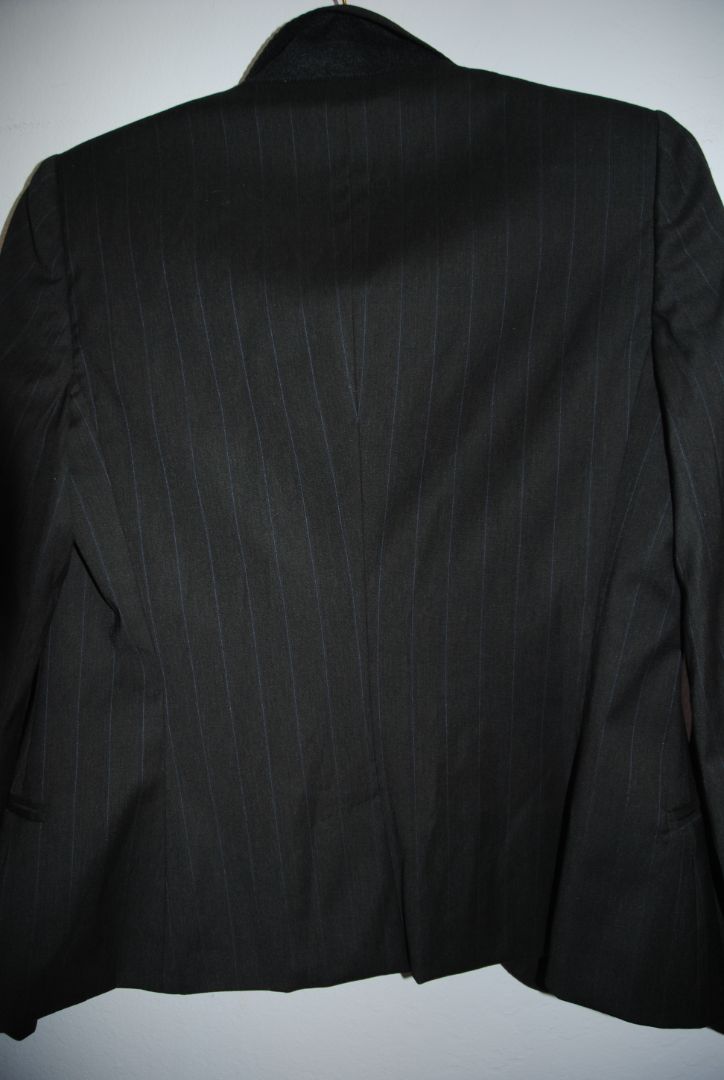 black and charcoal pintstripe Dolce & Gabbana pinstripe coat, 42 EU