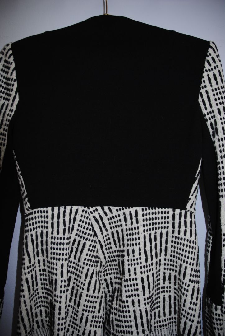 black and white KITX open zip tweed, 6