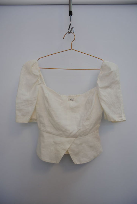 white Wilfred puff sleeve top, S