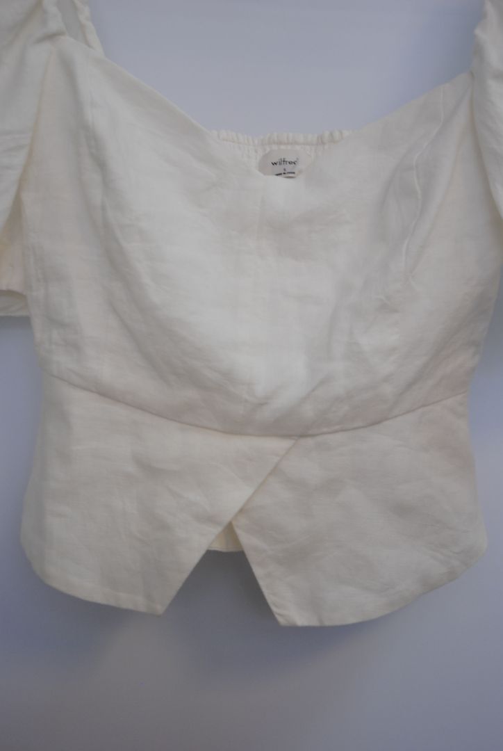 white Wilfred puff sleeve top, S