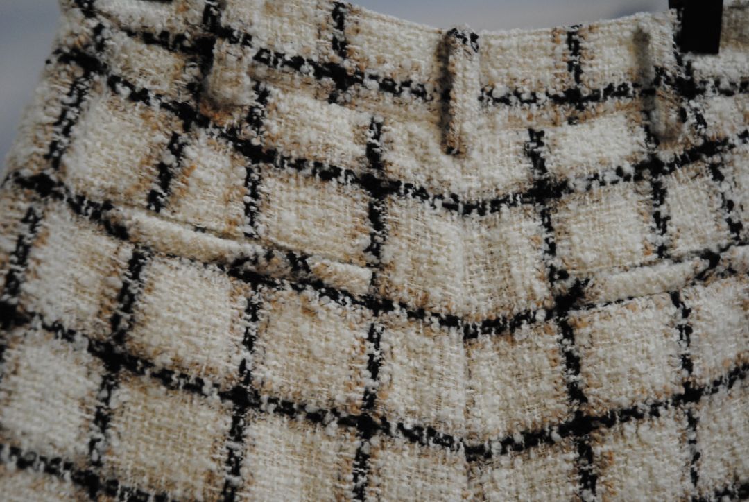 black and white Anine Bing tweed shorts, 8