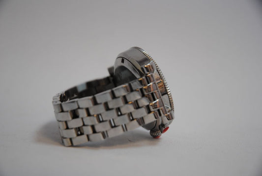 stainless steel Michele Deco Diamond Chronograph Watch – Stainless Steel Bracelet, Case Dimensions: Approx. 33mm x 35mm Bracelet: Stainless steel, 18mm width